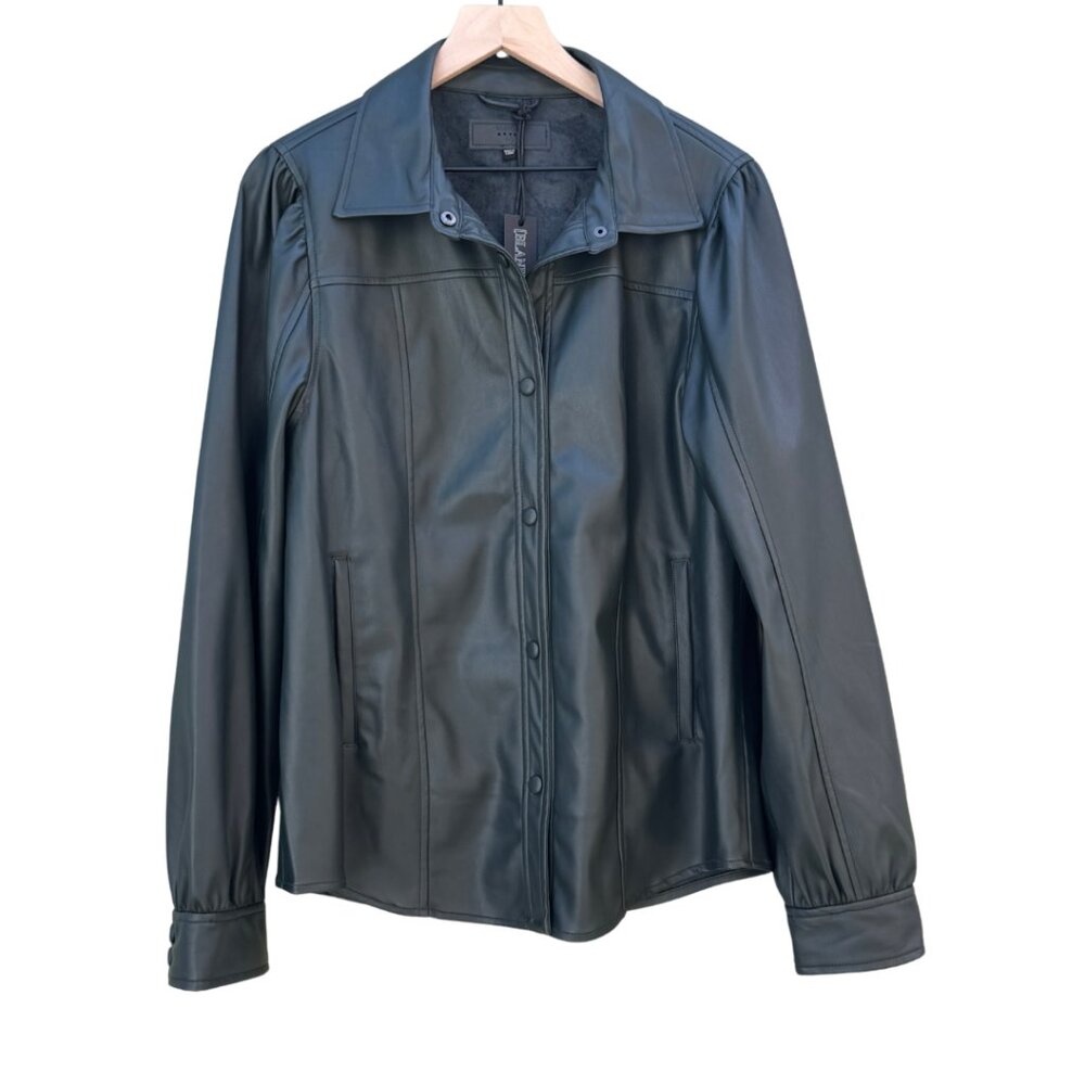 NWT Blank NYC Faux Leather Button-Up Shirt Jacket – XL